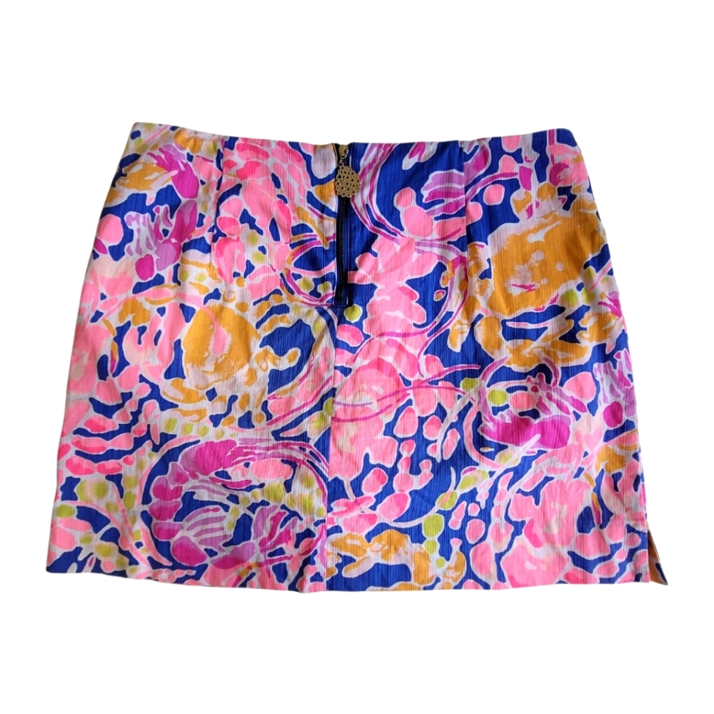 Lilly Pullitzer Floral Coastal Colorful Skort Pink Size 8 - Picture 2 of 7